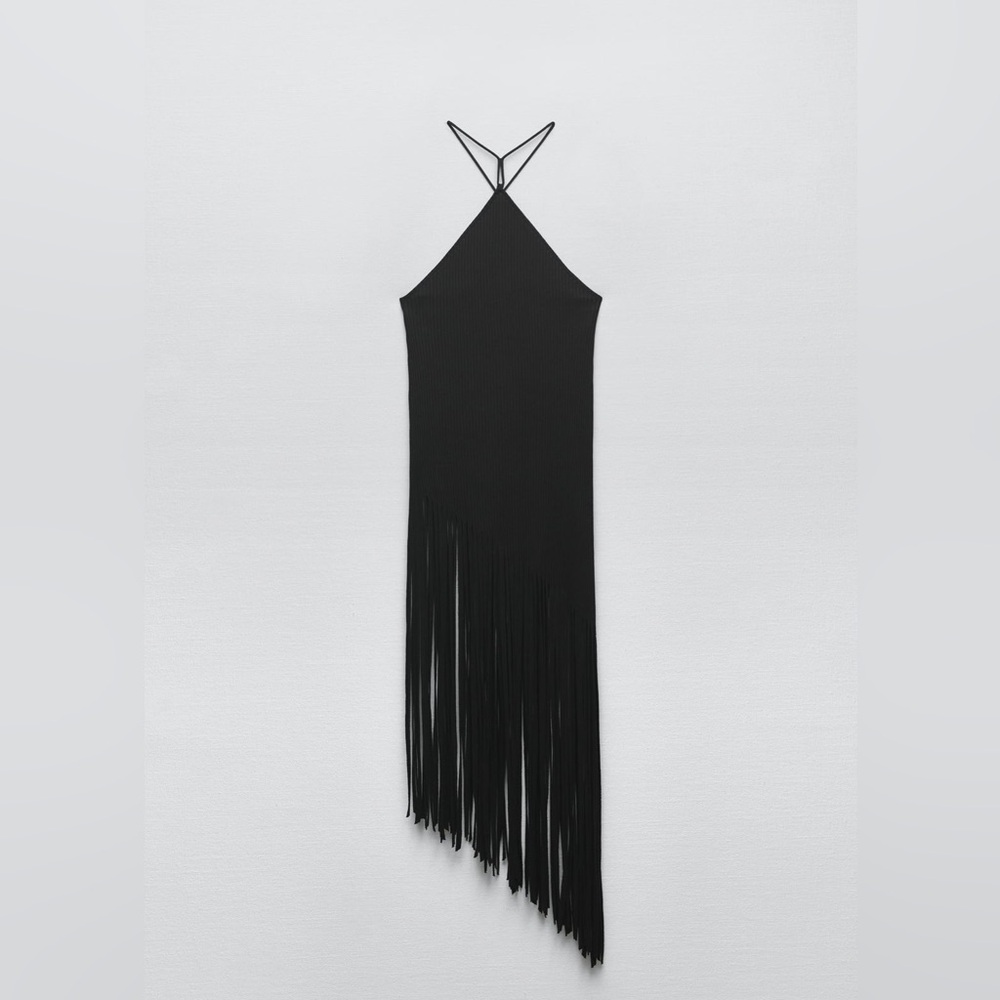Zara Fringed Ribbed Top
